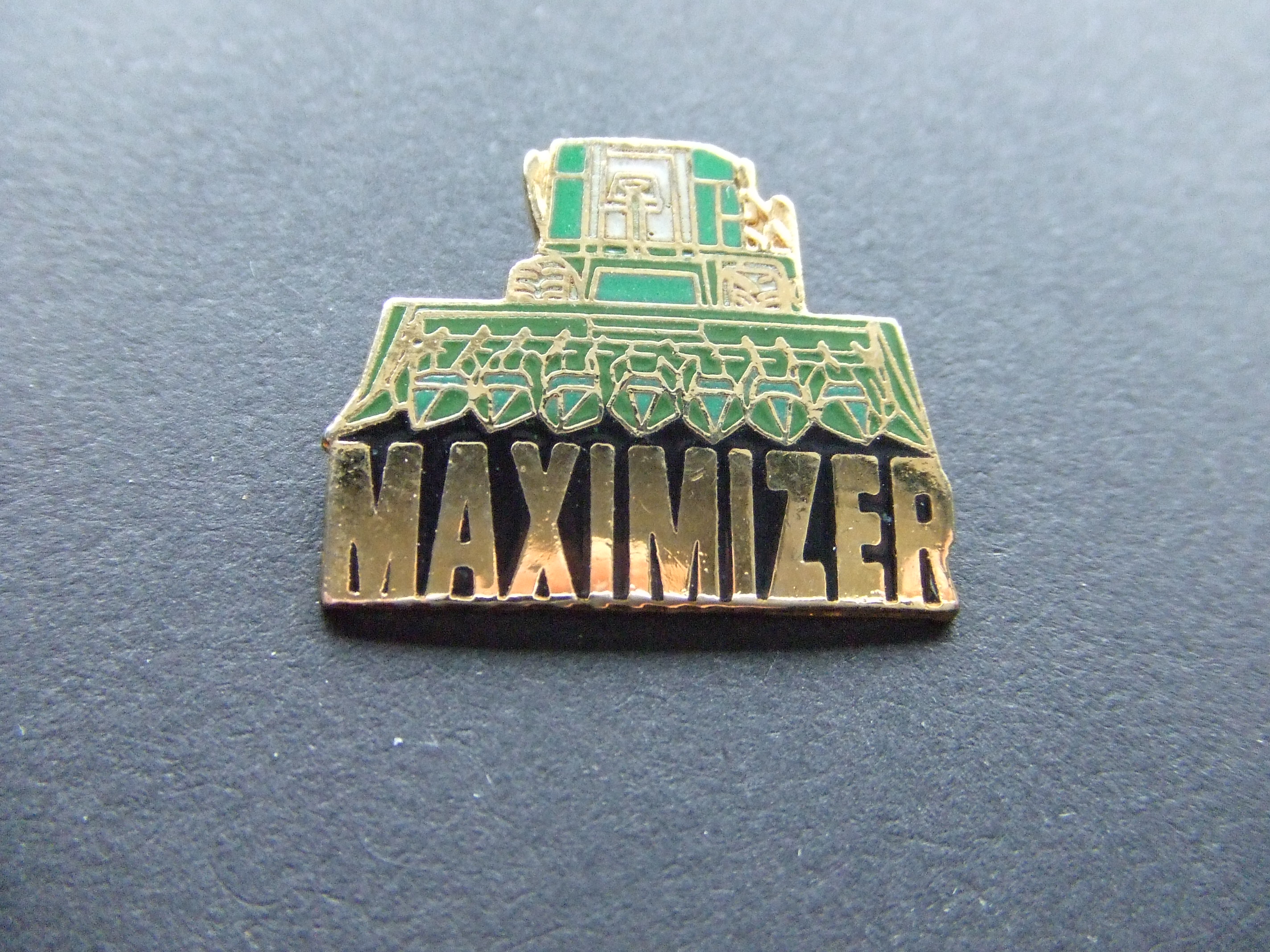Maximizer combines John Deere  tractor emaille pin